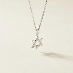 Pendentif Faye Or Blanc Oxyde De Zirconium