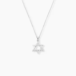 Pendentif Faye Or Blanc Oxyde De Zirconium