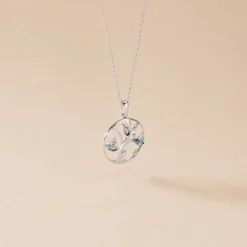 Pendentif Godolieba Or Blanc Topaze