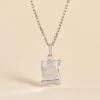 Pendentif Golda Ange Parchemin Or Blanc