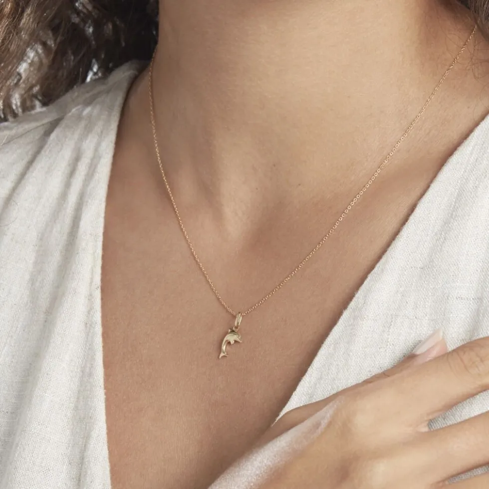Pendentif Haizia Dauphin Or Jaune