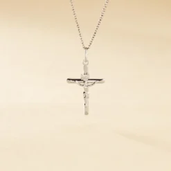 Pendentif Haley Croix Or Blanc