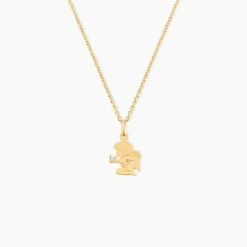 Pendentif Hallie Ange Or Jaune Oxyde De Zirconium