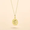 Pendentif Hanita Ange Rond Satine Or Jaune