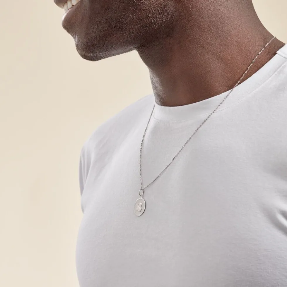 Pendentif Hannae Or Blanc