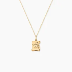 Pendentif Hanne Ange Parchemin Or Jaune