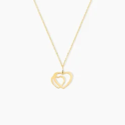 Pendentif Hasna Coeurs Lisses Or Jaune