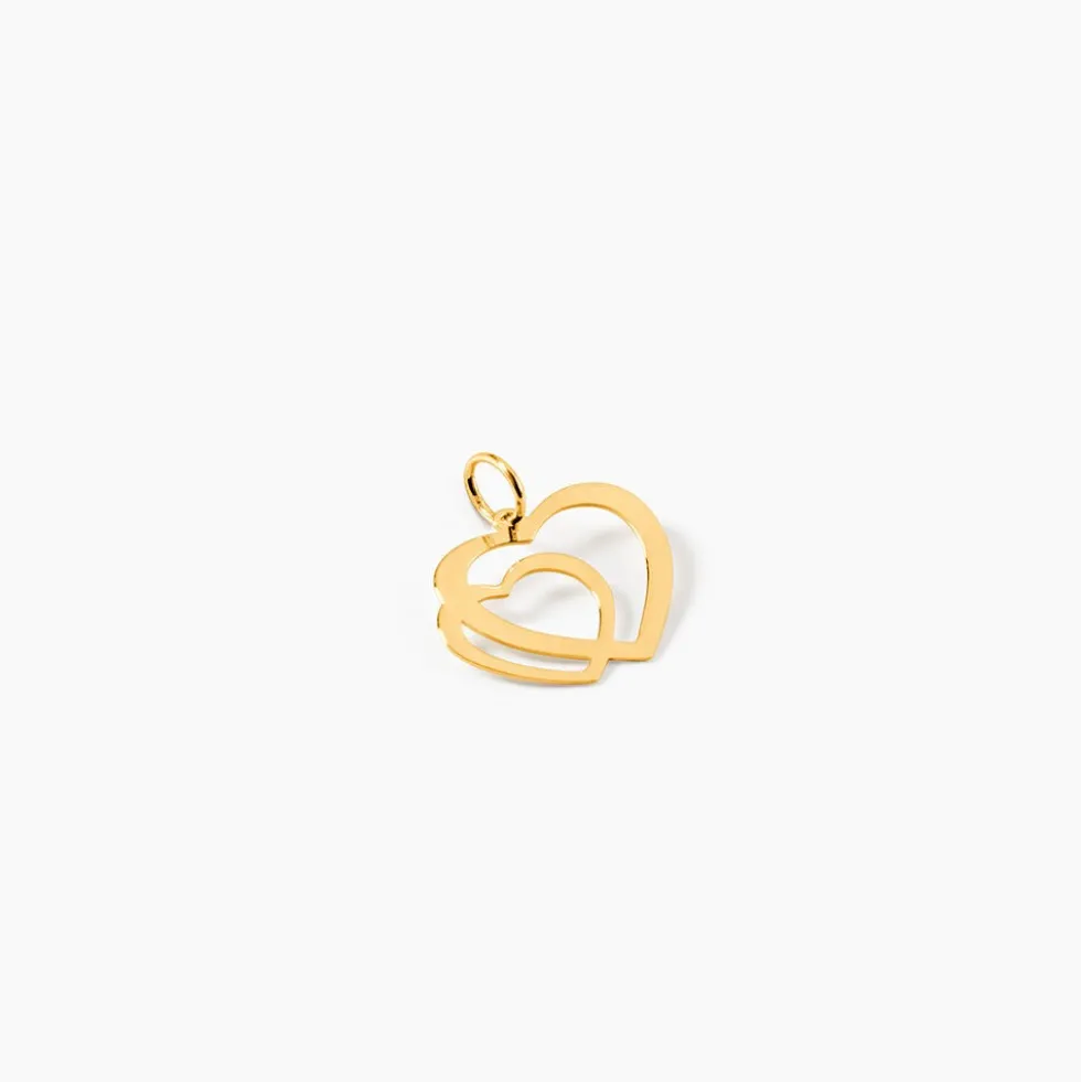 Pendentif Hasna Coeurs Lisses Or Jaune