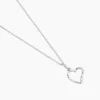Pendentif Heck Coeur Strie Or Blanc