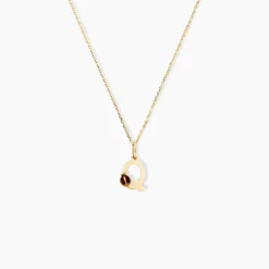 Pendentif Helidie Coccinelle Lettre Or Jaune
