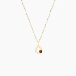 Pendentif Helidie Coccinelle Lettre Or Jaune