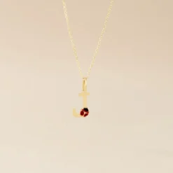 Pendentif Helidie Coccinelle Lettre Or Jaune