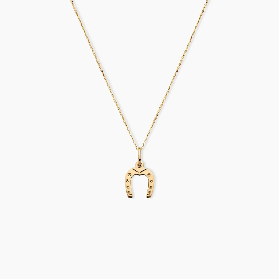 Pendentif Hillary Fer A Cheval Or Jaune