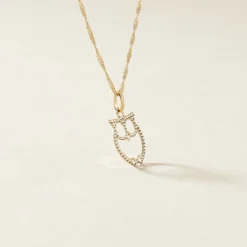 Pendentif Ilies Hibou Or Jaune