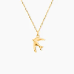 Pendentif Illide Hirondelle Or Jaune