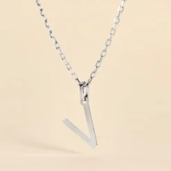 Pendentif Ionia Lettre Or Blanc