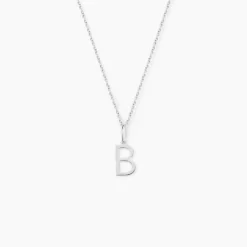 Pendentif Ionia Lettre Or Blanc