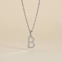 Pendentif Ionia Lettre Or Blanc