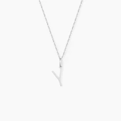 Pendentif Ionia Lettre Or Blanc