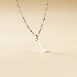 Pendentif Ionia Lettre Or Blanc