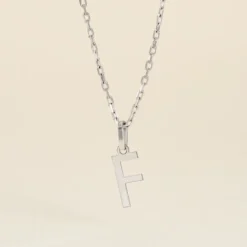 Pendentif Ionia Lettre Or Blanc