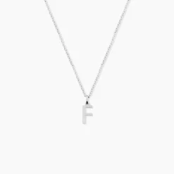 Pendentif Ionia Lettre Or Blanc