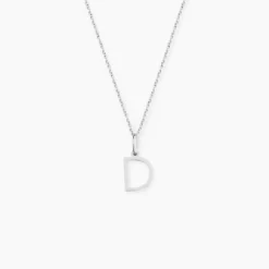 Pendentif Ionia Lettre Or Blanc