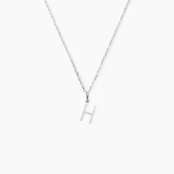 Pendentif Ionia Lettre Or Blanc