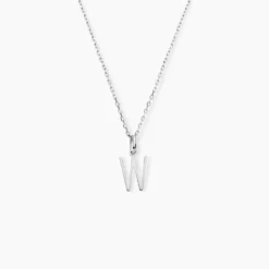 Pendentif Ionia Lettre Or Blanc