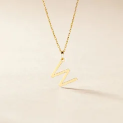 Pendentif Ionia Lettre Or Blanc