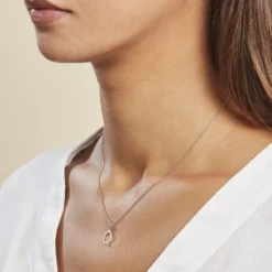 Pendentif Ionia Lettre Or Blanc