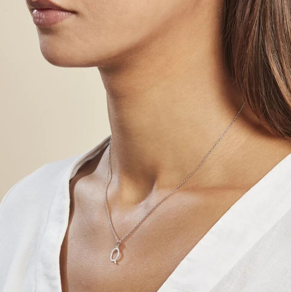 Pendentif Ionia Lettre Or Blanc