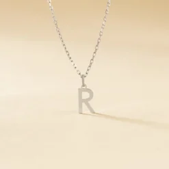 Pendentif Ionia Lettre Or Blanc