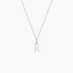 Pendentif Ionia Lettre Or Blanc