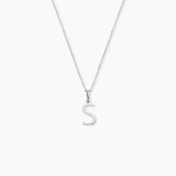 Pendentif Ionia Lettre Or Blanc