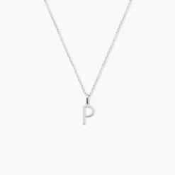 Pendentif Ionia Lettre Or Blanc