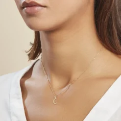 Pendentif Ionia Lettre Or Jaune