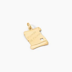 Pendentif Irenca Message Parchemin Or Jaune