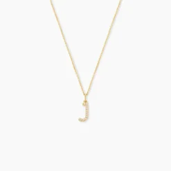 Pendentif Klementine Lettre J Or Jaune Oxyde