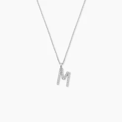 Pendentif Klementine Or Blanc Oxyde De Zirconium