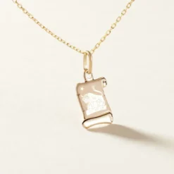 Pendentif Lamie Zodiaque Parchemin Or Jaune