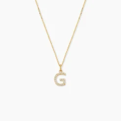 Pendentif Lettre G Or Jaune Oxyde