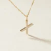 Pendentif Lettre X Or Jaune Oxyde