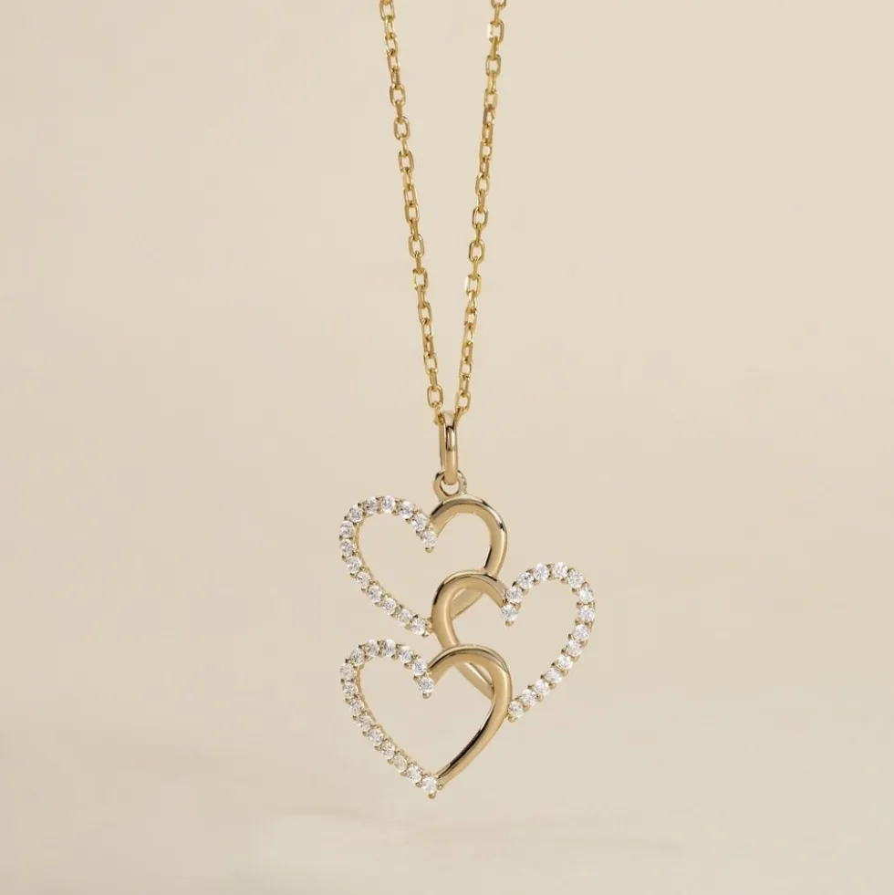 Pendentif Lovely Or Jaune Oxyde De Zirconium