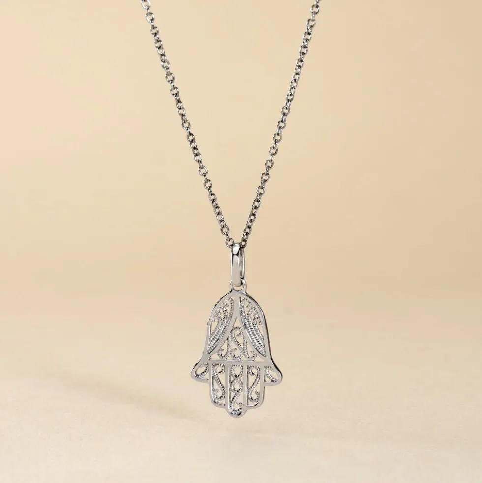 Pendentif Luce-marie Argent Blanc