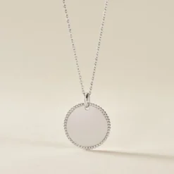 Pendentif Lulu Argent Blanc