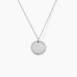 Pendentif Lulu Argent Blanc