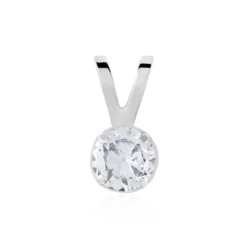 Pendentif Mabila Or Blanc Oxyde De Zirconium