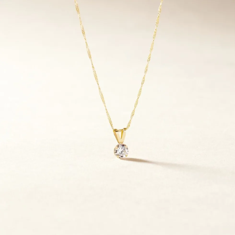 Pendentif Mabila Or Jaune Oxyde De Zirconium