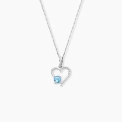 Pendentif Or Blanc Godoleva Topaze